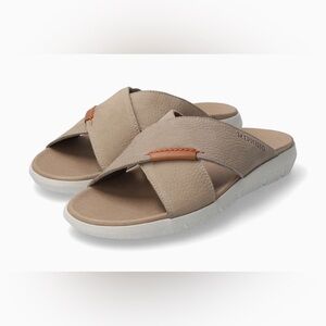 Mephisto Beige Slide Sandals Conrad - Sand 6135